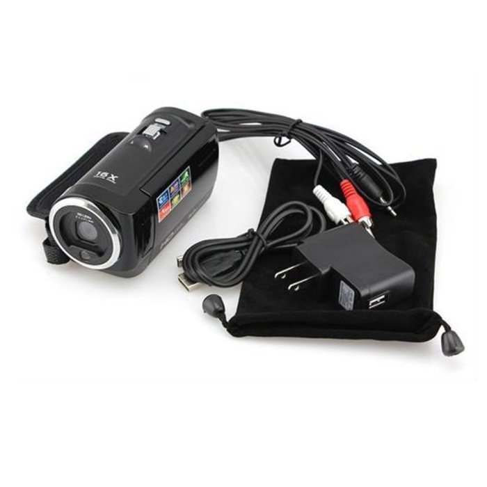 etomtop&reg; HD 720P 16.0 Mega Pixels 2.7'' TFT LCD Rotation 16x ZOOM Digital Video Camcorder Camera DV DVR -Black