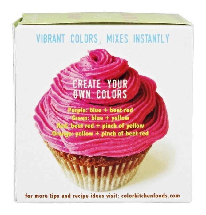 Cupcake Coloring Set (PINK, YELLOW, and BLUE) - All Natural, Vegan, Non-GMO