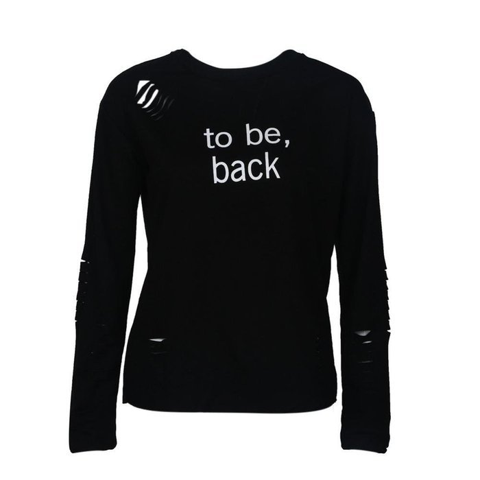 Women's Blouse,Laimeng Cotton Letters Printed Round Neck Hedging Blouse (XS, White) N17