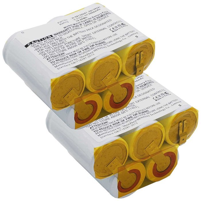 2x Fresh New EBVB-181 NiMH 6V 3000mAh Vacuum Battery Fits HOOVER S2211, S2211-100 Vacuums. Replaces HOOVER 59139247...
