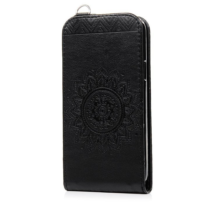 Badalink Galaxy S5 Mini Up-Down Open Folio Flip Case Kickstand Vertical PU Leather Embossed Totem Magnetic Snap... N9