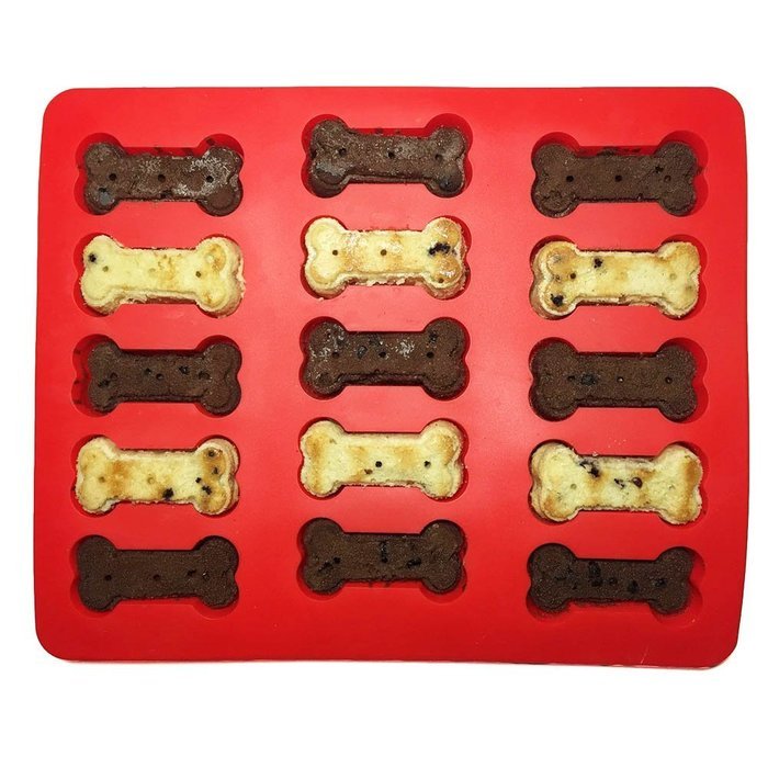 Dog Treat Cake Pan, Silicone Bone Mold, 12 by 10 inch
