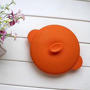 Sher Unfoldable Bowl with Lid for Kids or Outdoor Camping, Food Safe Silicone Material, Random Color N6