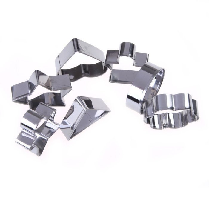 7pcs Stainles Steel Geometric Cake Fondant Biscuit Pastry Cookies Decorating Mold Mould Cutter Tools