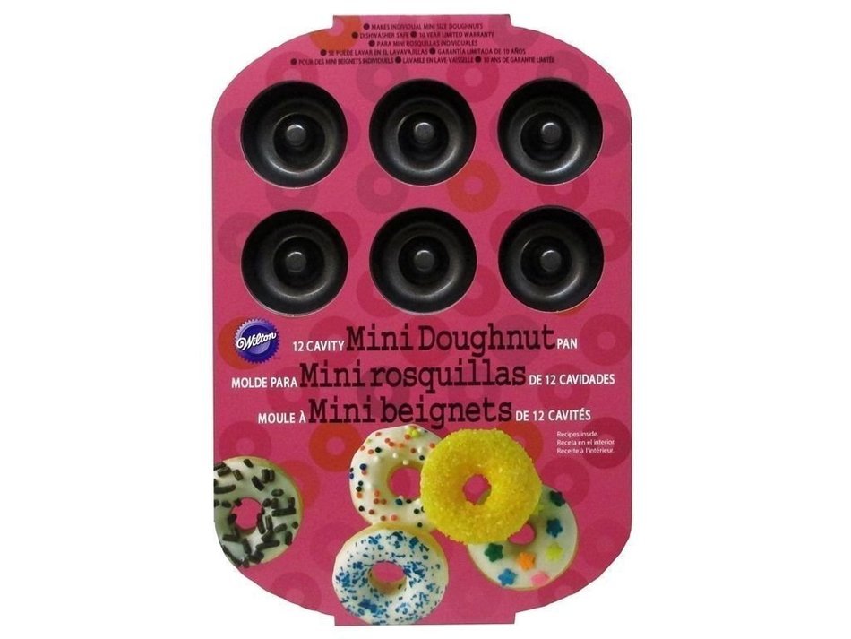 Wilton Mini DOUGHNUT BAKING PAN 12 Durable Nonstick Cavities Mini Cakes/Treats