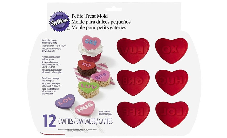 Wilton 12 Cavity Words Can Express Heart Silicone Mold N5