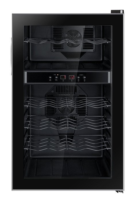SPT WC-2462M 24 Bottle Dual-Zone Thermo-Electric Wine Cooler, Black N2