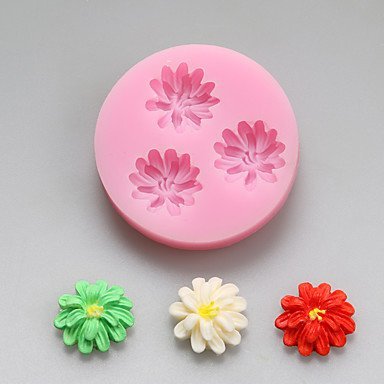 Y&XL&H Three Flowers Chocolate Silicone Molds,Cake Molds,Soap Molds,Decoration Tools Bakeware N5