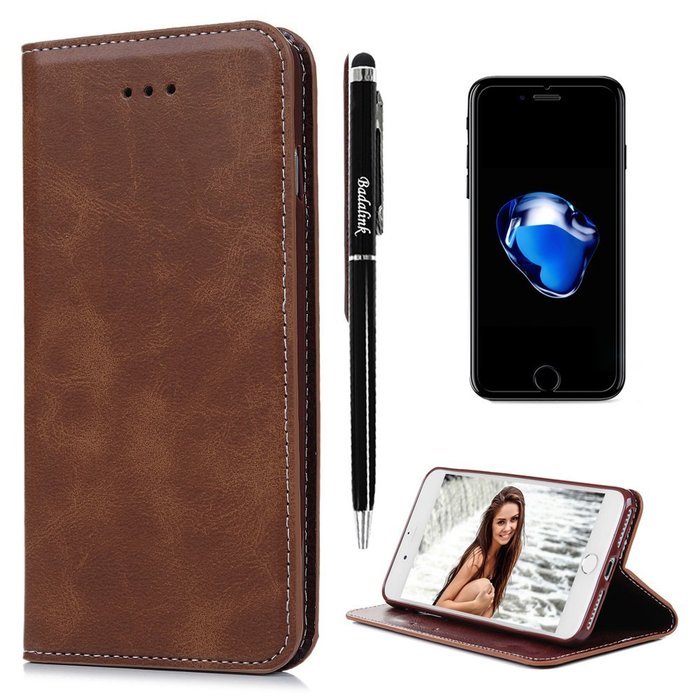 iPhone 7 Case (4.7 inch) - Book Style Wallet Stand Case Magnetic Smart Closure PU Leather Case Shockproof Soft... N8