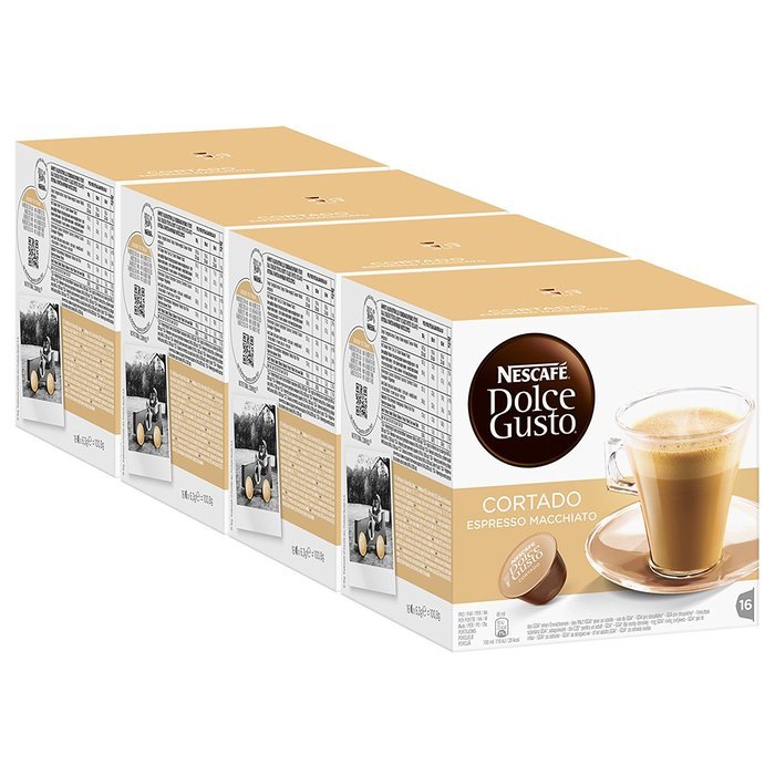Nescaf&eacute; Dolce Gusto Cortado Espresso Macchiato, Pack of 4, 4 x 16 Capsules
