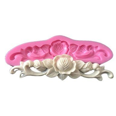 Y&XL&H 3D Flower Vine Icing Sugar Fondant Mold Wedding Cake Modeling Decorating Mould Silicone Cake Border Mold N3