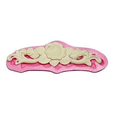 Y&XL&H 3D Flower Vine Icing Sugar Fondant Mold Wedding Cake Modeling Decorating Mould Silicone Cake Border Mold N4