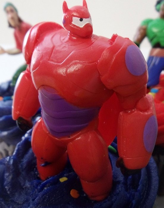 Big Hero 6 Deluxe 21 Piece Cupcake Topper Set Featuring 6 Big Hero Party Cake Rings, Soccer Ball, Bam & Pow Signs... N2