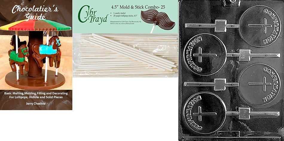Cybrtrayd R027 Confirmation Lolly Chocolate Candy Mold with Exclusive Cybrtrayd Copyrighted Chocolate Molding...