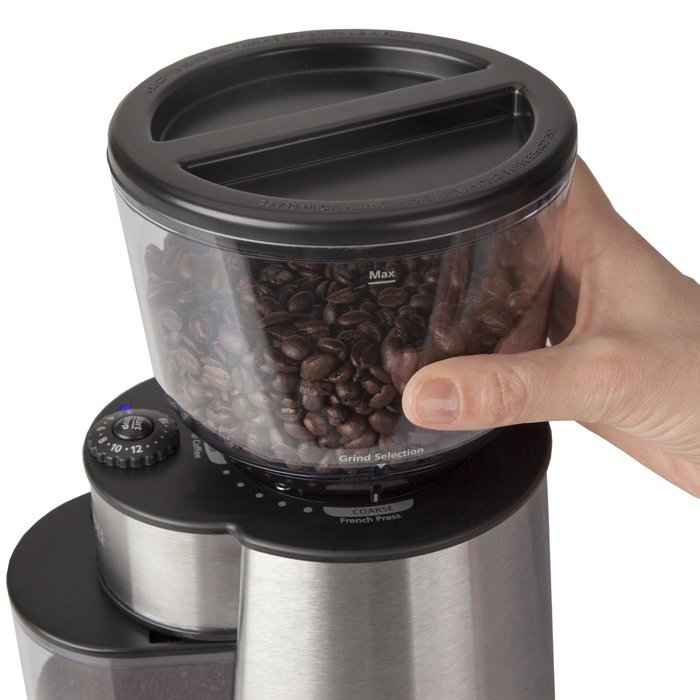Mr. Coffee Automatic Burr Mill Grinder with 18 Custom Grinds, Silver, BMH23 N14