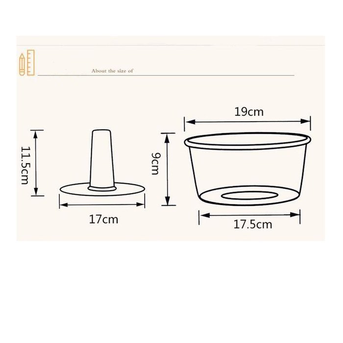 HABIBEE 7 Inch Hollow Chiffon Cakes Mold Aluminum Nonstick Cake Pan Round Bakeware Cake Tool N2