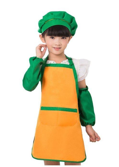 Unisex Kids Cooking Painting Gardening Apron Baking Personalized Childrens Apron(RRD,XL) N2