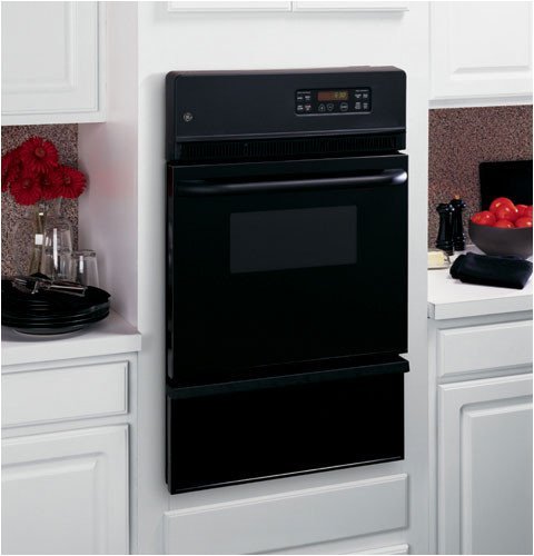 GE JGRP20BEJBB 24" Black Gas Single Wall Oven