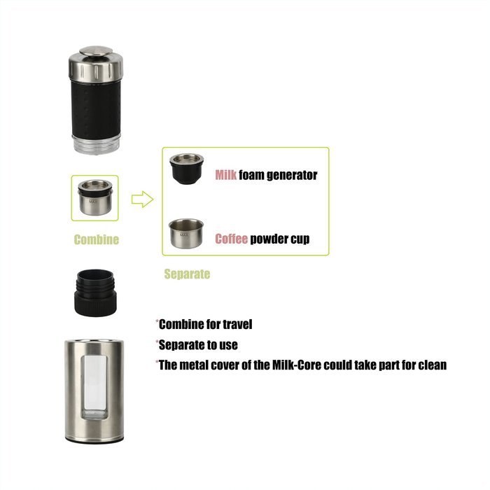 Staresso Coffee Maker with Espresso, Cappuccino, Quick Cold Brew All in One (SP-200 Black) N9