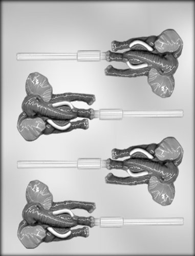 CK Products 3-Inch Elephant Sucker Chocolate Mold