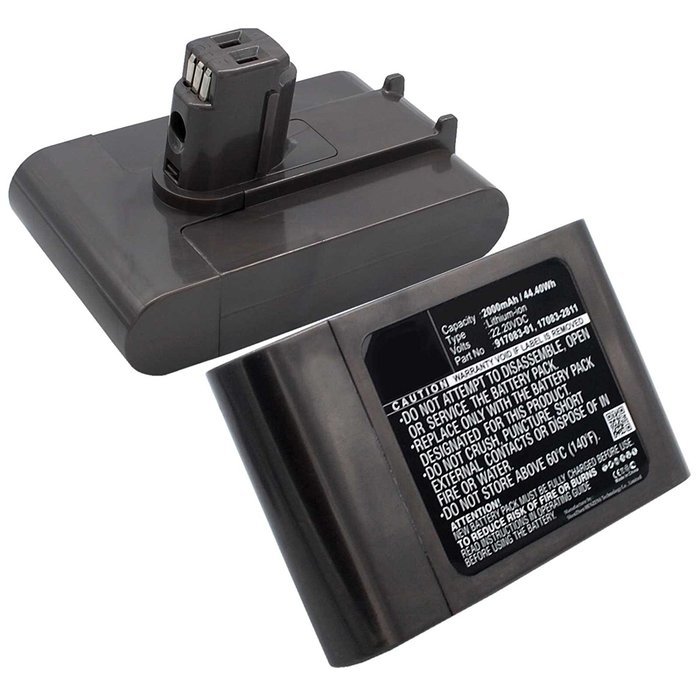 2x Exell EBVB-206 Li-Ion 22.2V 2000mAh Vacuum Battery Fits DYSON Handheld DC31, DC31 Animal, DC34, Cordless DC35...