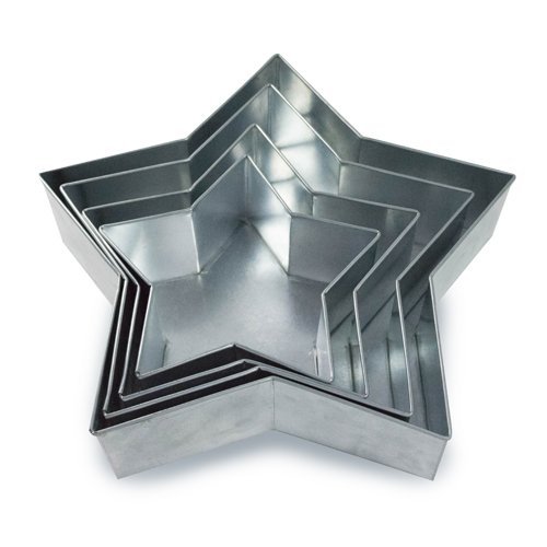 4 TIER STAR MULTILAYER BIRTHDAY WEDDING ANNIVERSARY CAKE PANS TINS 6" 8" 10 " 12" N3