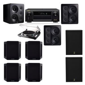 M&K Sound S300 Monitor Speaker 7.2 Thorens TD-240-2 X12 Denon AVR-X5200W