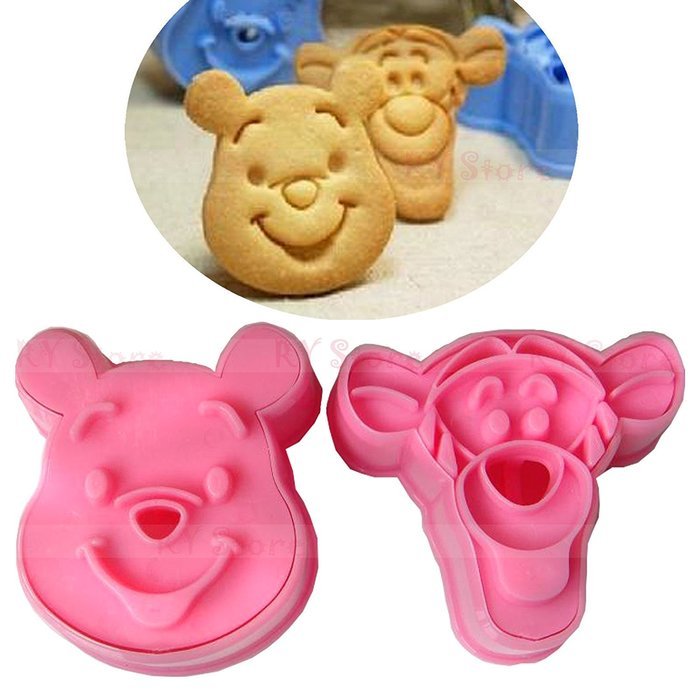 1 Set Cute Laughed Tiger Winne Bear Design Baking Cookie Fondant Cake SugarCraft Biscuit Chocolate Clays DIY Modelling...