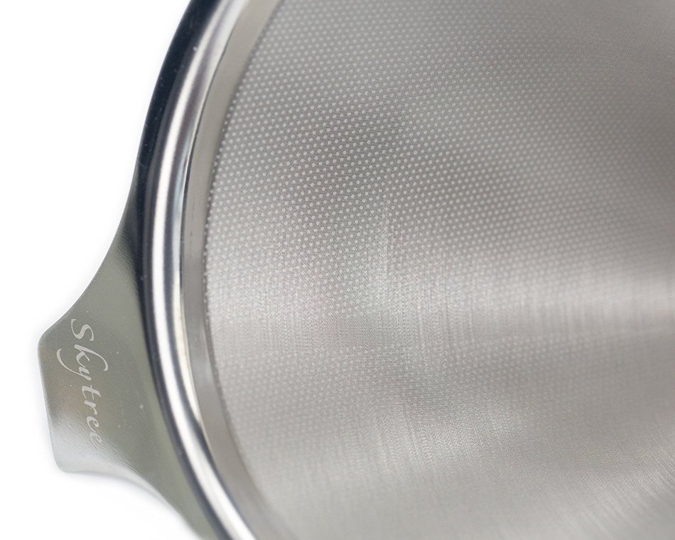 Skytree Reusable Stainless Steel Coffee Filter, Portable Cone Coffee Dripper, Coffee Brewer, Pour Over Coffee... N6