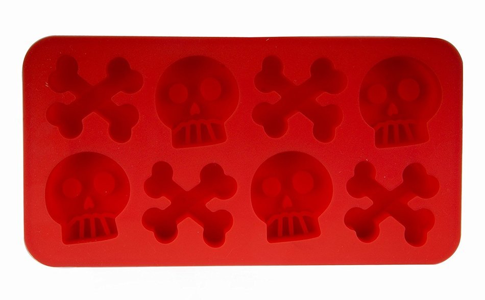 Silicone Skull and Cross Bone Shape Mold/tray - Good for Baking, Cooking and Molding!!! N4