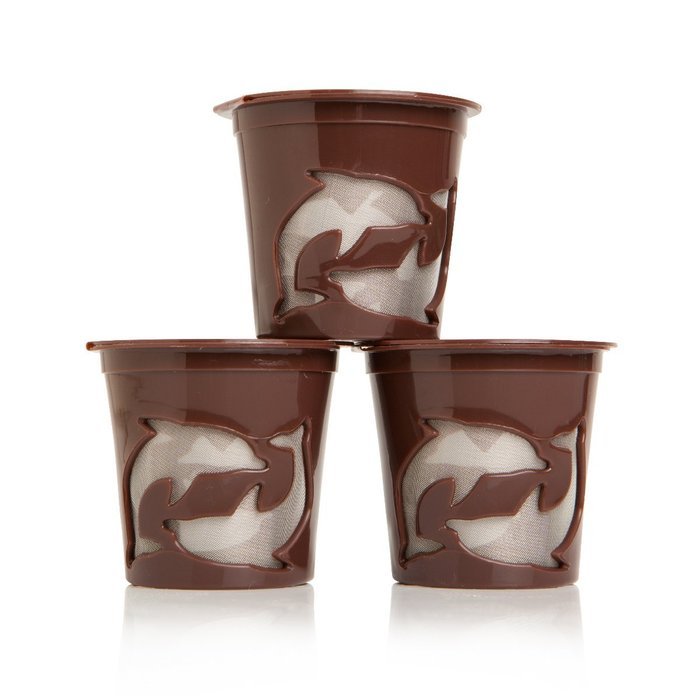 Filip Coffee - Refillable K-Cup Pods for Keurig Machines - 8ml Scoop Included - Set of 3 Pods (Multi-Color) N5