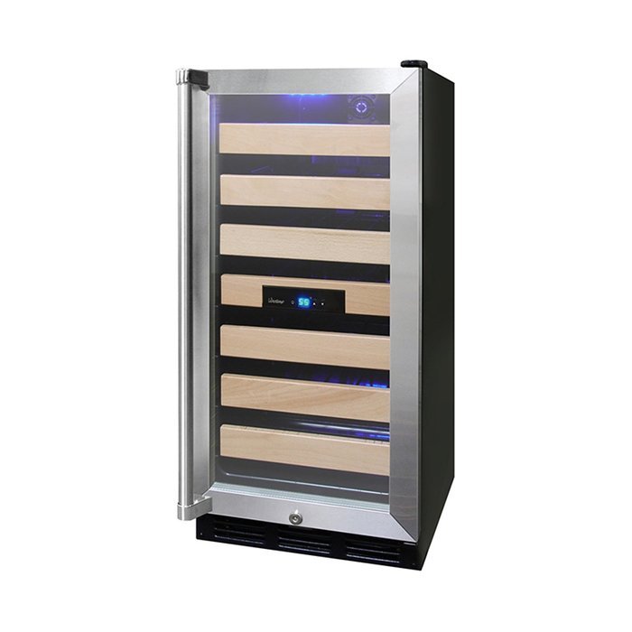 Vinotemp VNTVT-26SB-ID 26-Bottle Wine Cooler with Interior Display