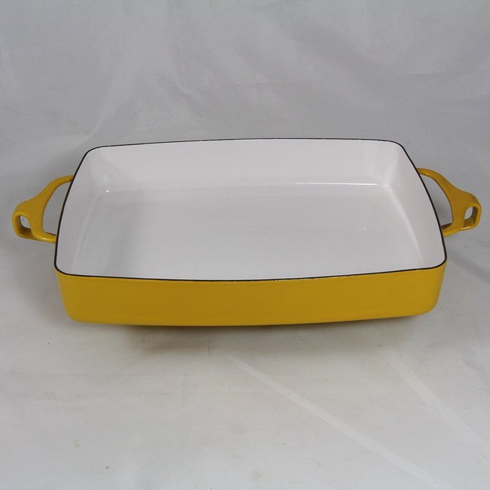 Dansk Kobenstyle Baker, Yellow Enamel on Steel, Small, 10.5" x 8" N3