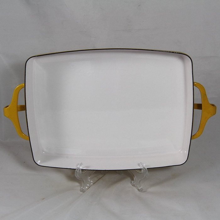 Dansk Kobenstyle Baker, Yellow Enamel on Steel, Small, 10.5" x 8" N4