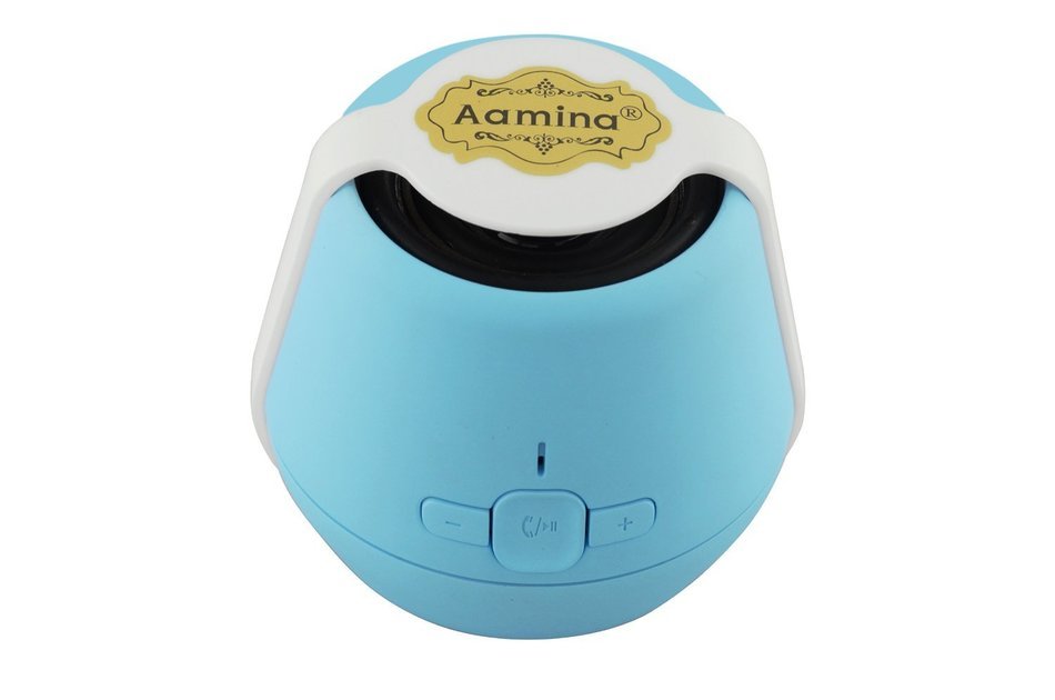 Aamina Wereless Bluetooth Subwoofers Card Small Speaker (Blue) N4