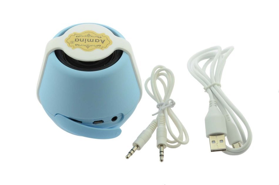 Aamina Wereless Bluetooth Subwoofers Card Small Speaker (Blue) N5