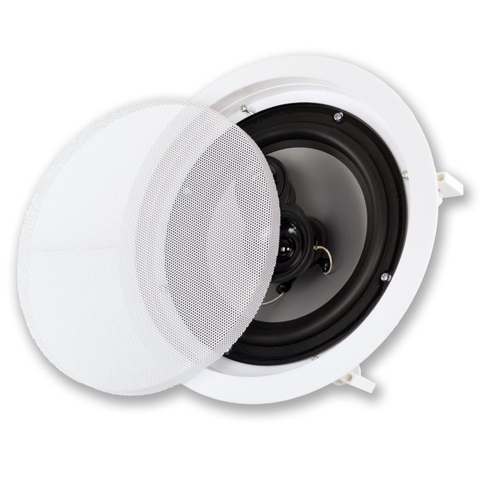Acoustic Audio CS-ic83 8-Inch Round 3 Way Speaker (White)