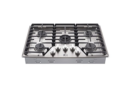 LG Studio LSCG307ST Gas Cooktop with 5 Sealed Burner Burners, Griddle, in Stainless steel N4