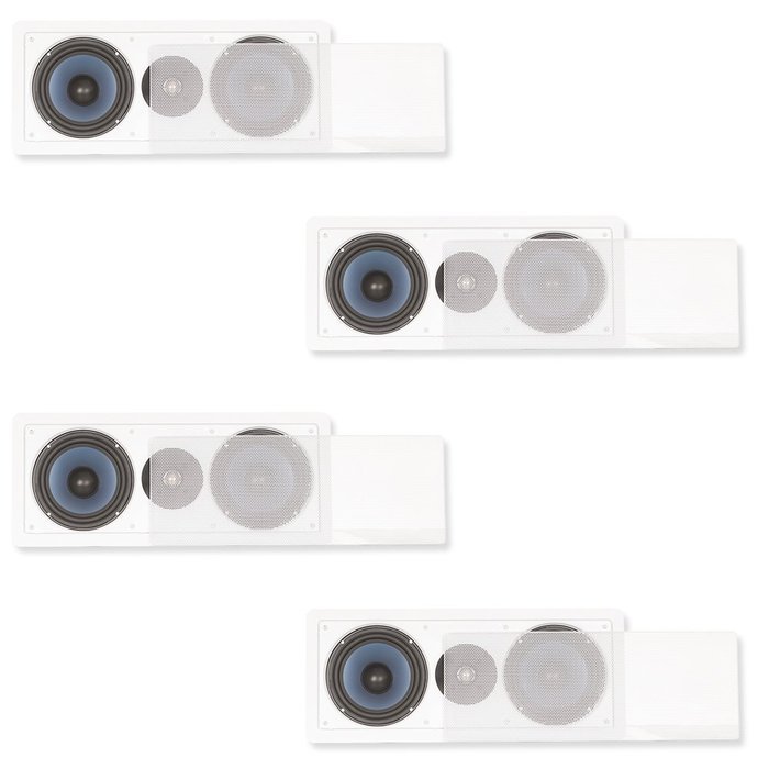 Blue Octave LLCR6 In Wall 3 Way Speaker Dual 6.5" Home Theater Surround 4 Speaker Set N3