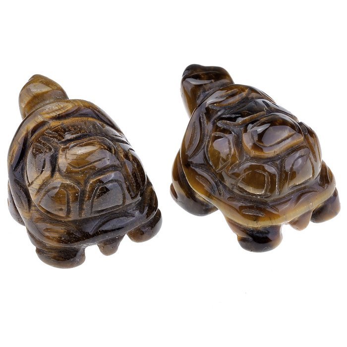 JOVIVI 1pc Natural Carved Gemstones Tortoise Figurine 1.5'' Room Decoration, with Gift Box (Opalite)