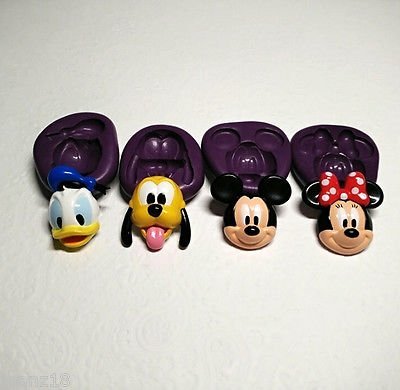 Silicone Mold 2D Minnie Mouse (36mm) Fondant Candy Chocolate Cookie Soap Clay N5