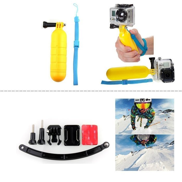 HEARTFEEL 40-In-1 Sport Accessory Kit Suction cup Carring Case for GoPro Hero4 Session Hero 3 3+ 4 SJ4000 5000...
