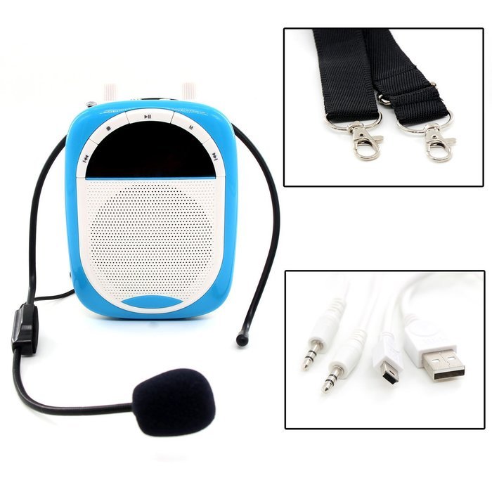 Xcellent Global Portable 10W Rechargeable Voice Amplifier with Waistband Headset & Belt Clip, Support MP3 Player...