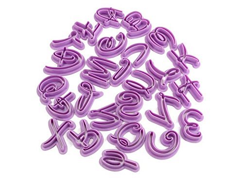 26PCS Plastic Alphabet Cookie Cutter Letter Biscuit Fondant Mold Cake Decorating Tool.