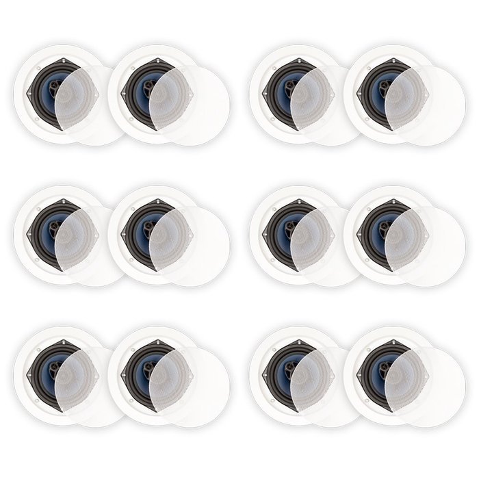Blue Octave RC53 In Ceiling Speakers 3 Way Home 3360 Watts New 6 Pair Pack RC53-6PR N2