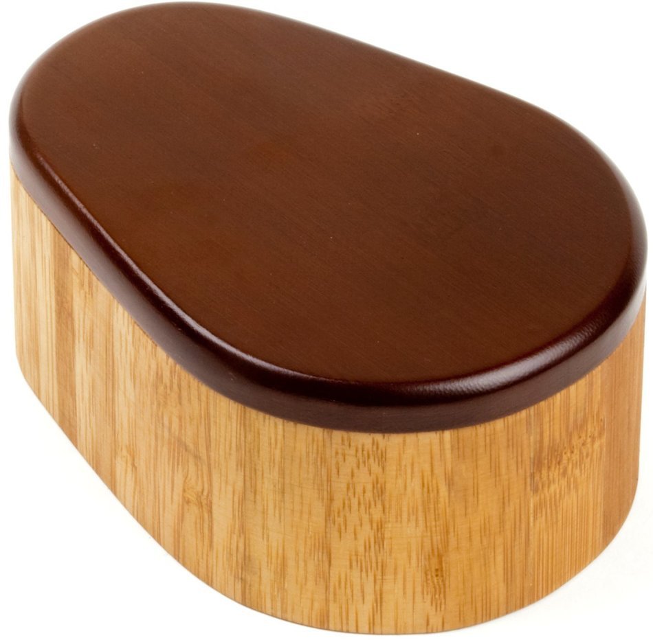 Anchor Hocking Bamboo Salt Box With Espresso Colored Lid