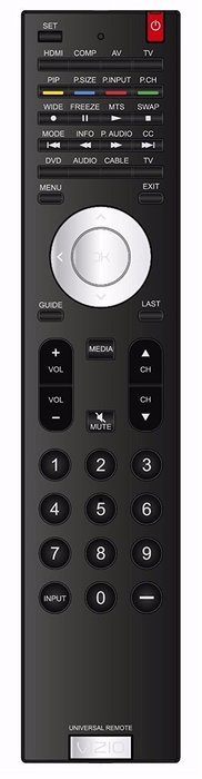 Durpower HDTV Smart VIZIO VUR9M Remote Control Controller For TV SV320XVT, SV370XVT, SV320XVTHDTV, SV370XVTHDTV...