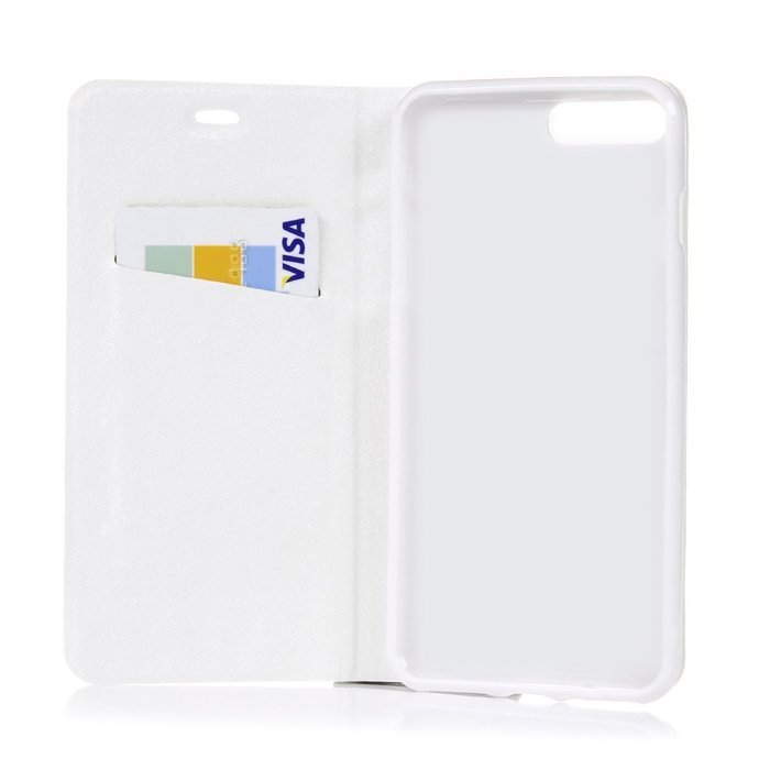 iPhone 7 Plus Case (5.5 inch) - Book Style Flip Stand Silk Pattern Wallet Case Magnetic Smart Closure PU Leather... N5