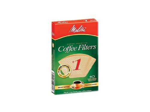 Melitta #1 Cone Natural Brown 40 Count (Pack of 6)