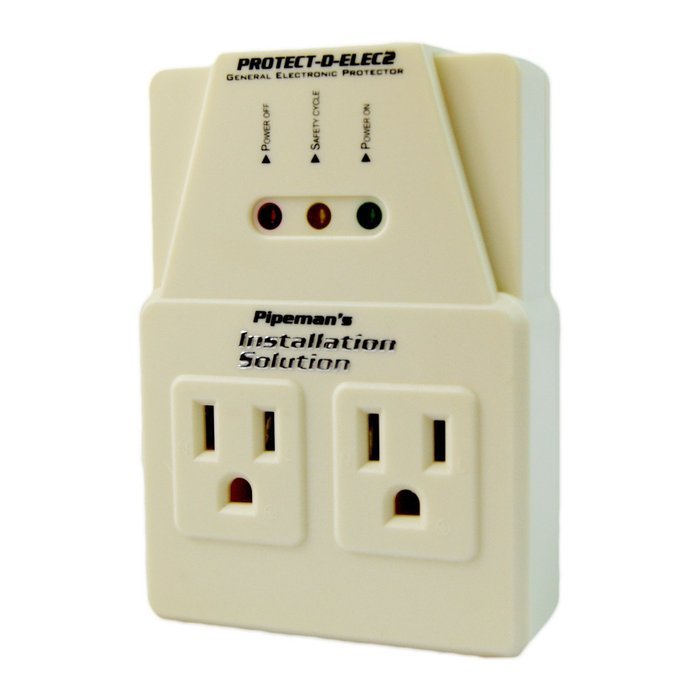 110 Voltage Protector Brownout Surge Refrigerator Dual Plug 1800 Watt Appliance